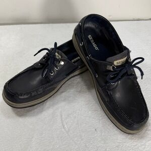 Sebago Clovehitch II Mens 9.5 R Navy Blue Leather Mesh Boat Shoes Loafers Vent